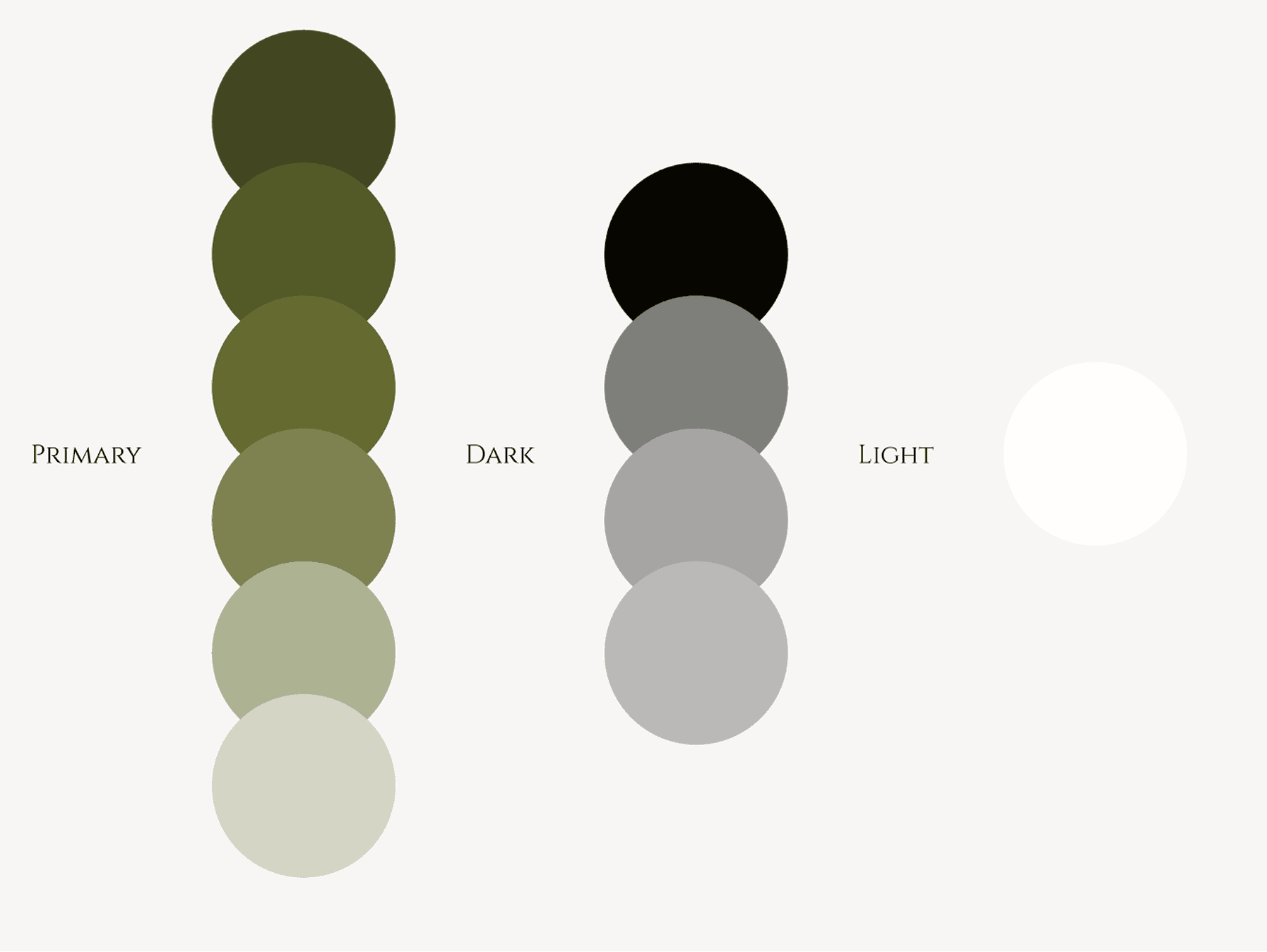 Wedding website color palette