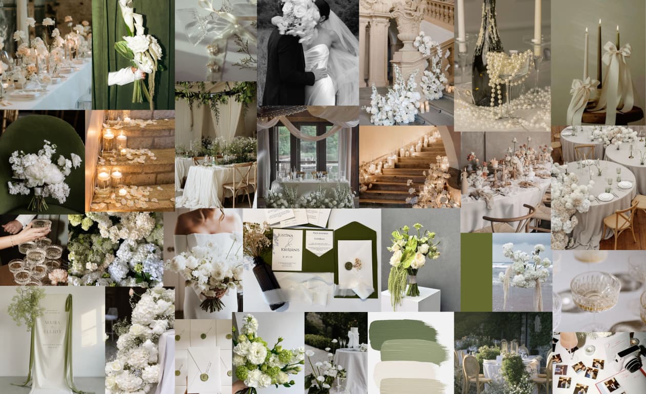 Wedding website moodboard